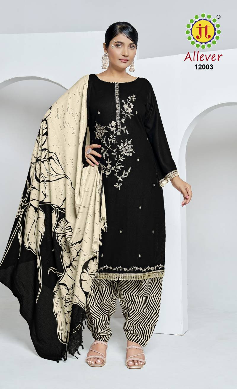 Jt All Ever Vol 12 Rayon Embroidered Dress Material Collection