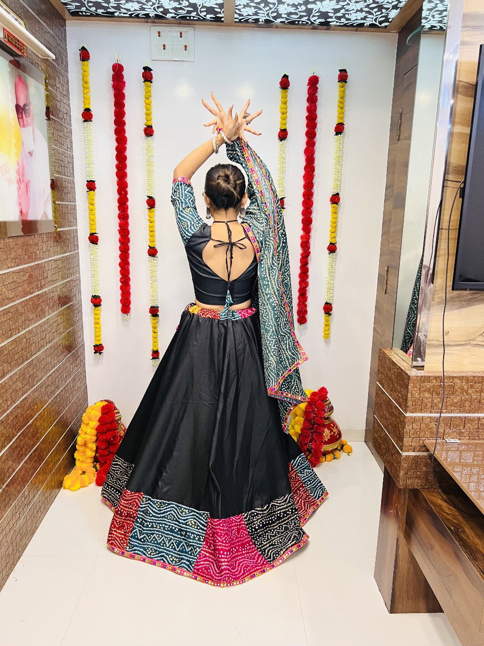 Aawiya Rajwadi Vol 1 D no. 7040 Pure Cotton Silk Gamthi Lace Printed Lehenga Choli