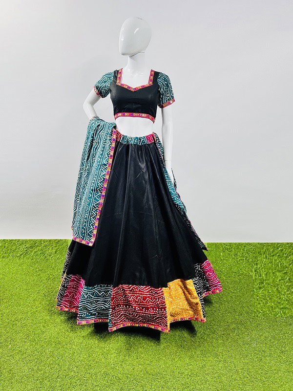 Aawiya Rajwadi Vol 1 D no. 7040 Pure Cotton Silk Gamthi Lace Printed Lehenga Choli