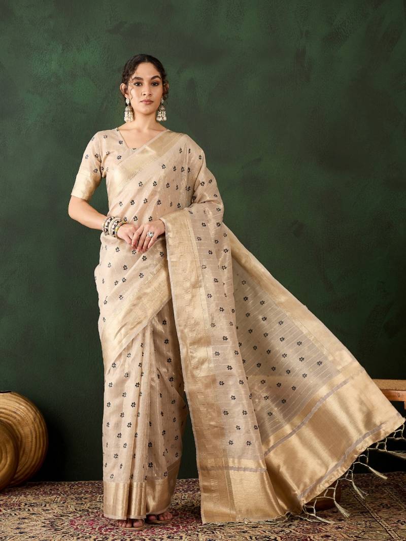 Color Set 8229 Khadi Oragnza Fancy Saree Collection