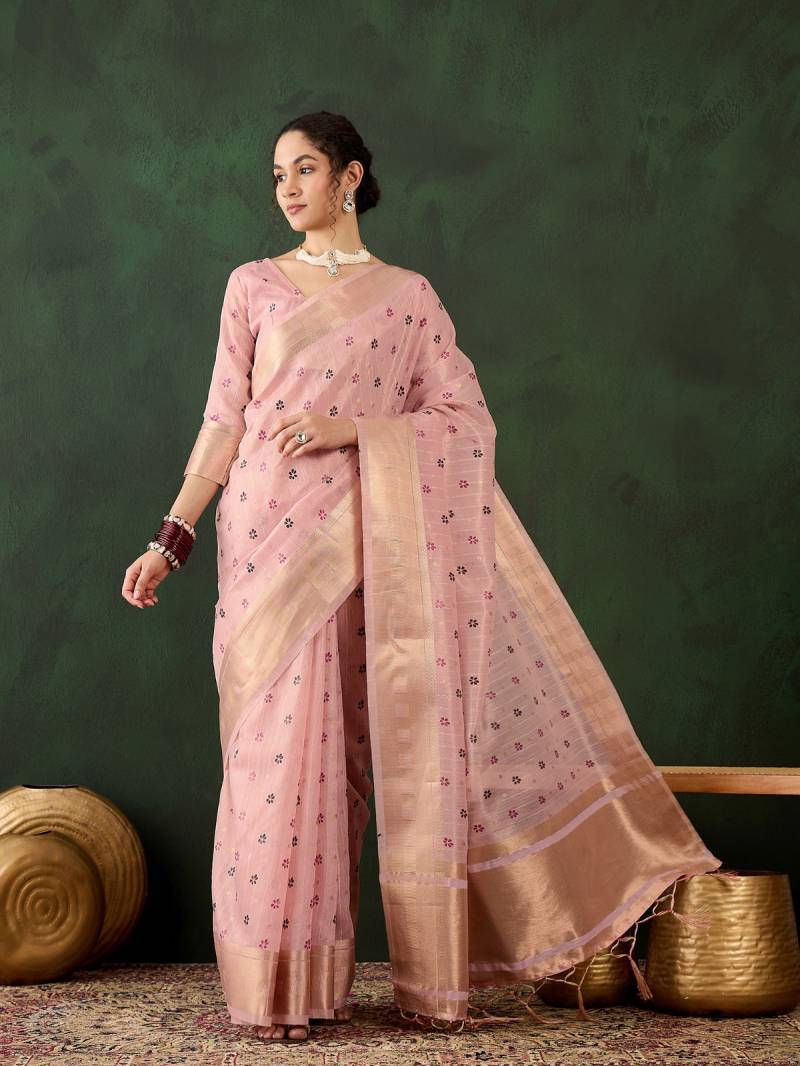 Color Set 8229 Khadi Oragnza Fancy Saree Collection