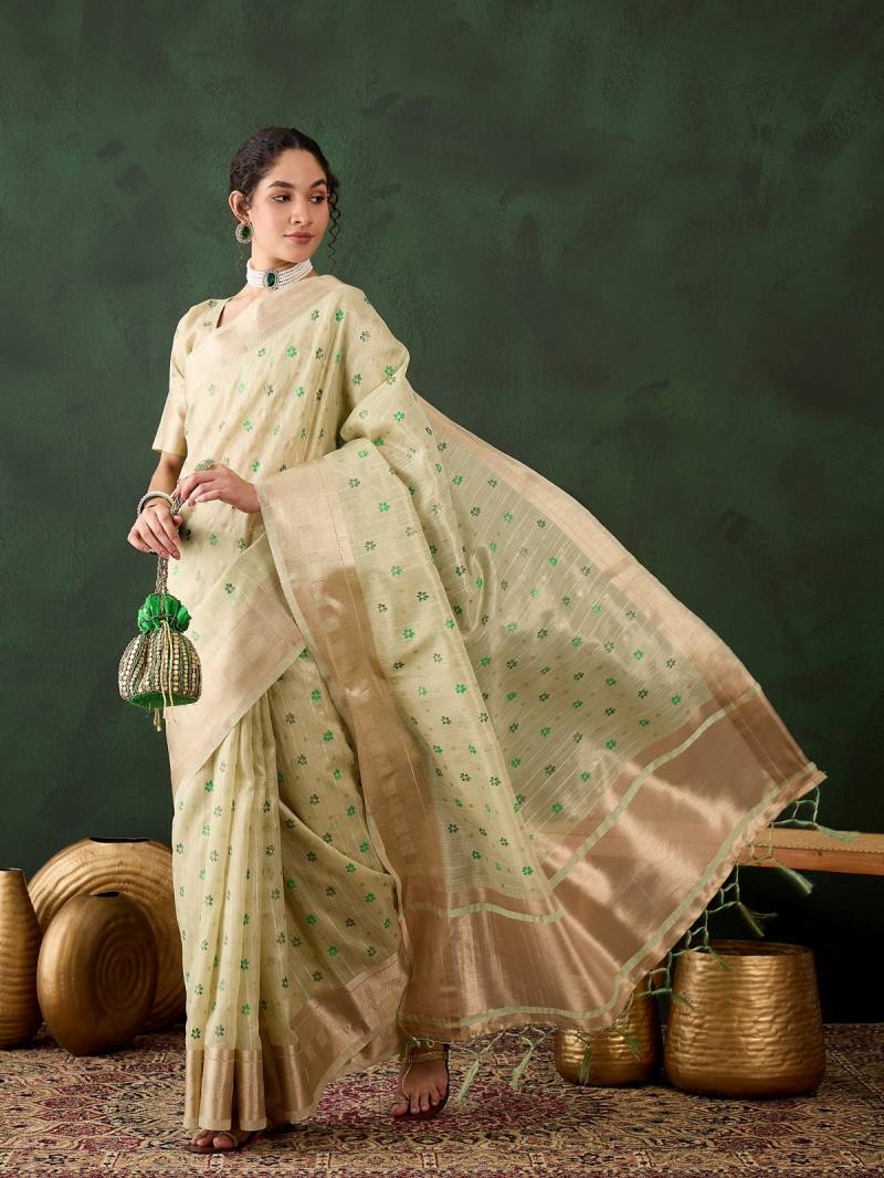 Color Set 8229 Khadi Oragnza Fancy Saree Collection