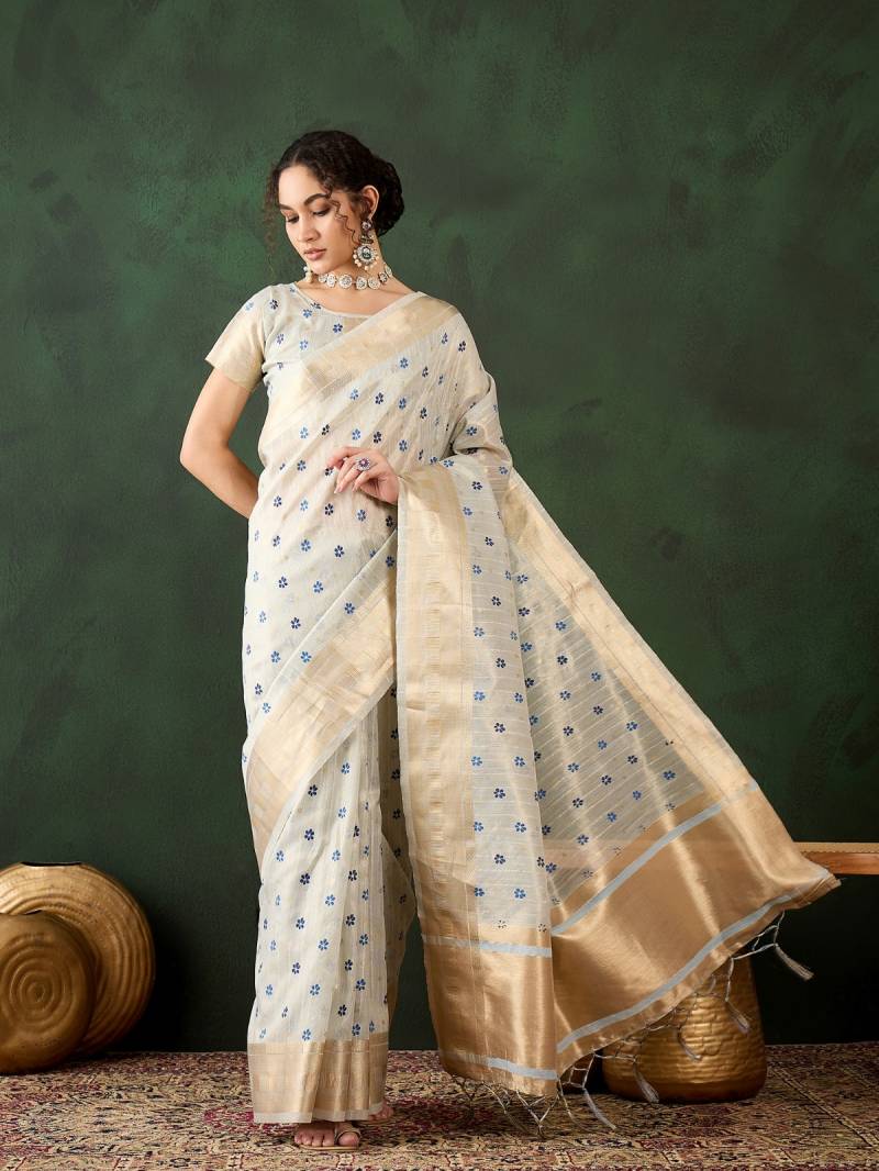Color Set 8229 Khadi Oragnza Fancy Saree Collection
