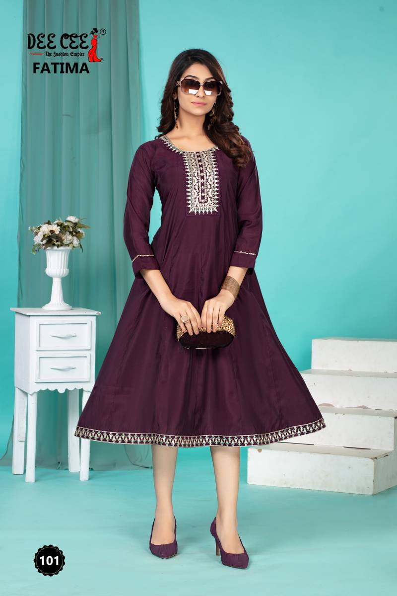 Deecee Fatima Roman Silk Kurti Collection