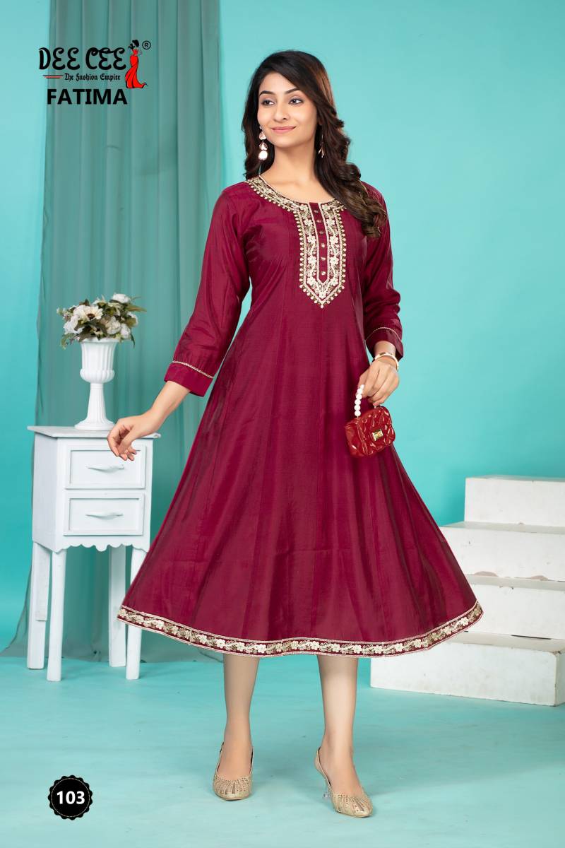 Deecee Fatima Roman Silk Kurti Collection