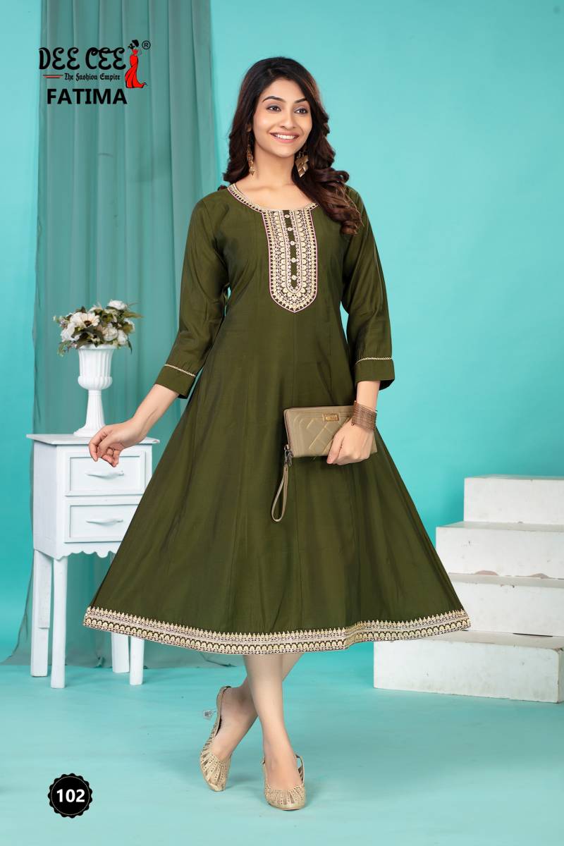 Deecee Fatima Roman Silk Kurti Collection