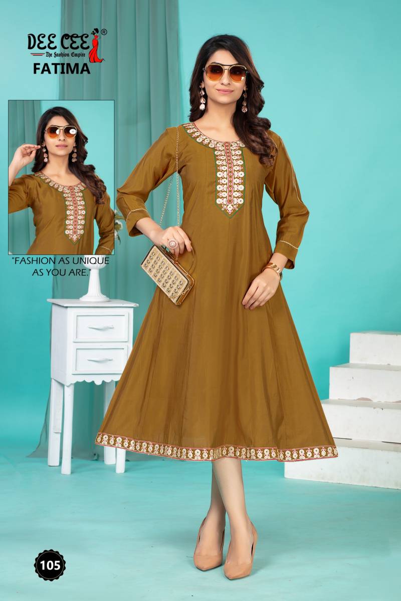 Deecee Fatima Roman Silk Kurti Collection