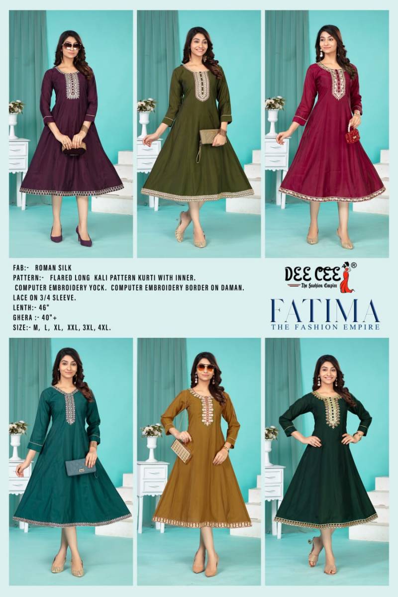 Deecee Fatima Roman Silk Kurti Collection