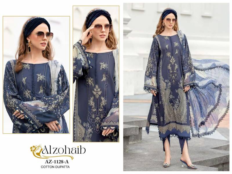 Alzohaib Az 1128 A To D Cotton Dupatta Pakistani Suits Collection