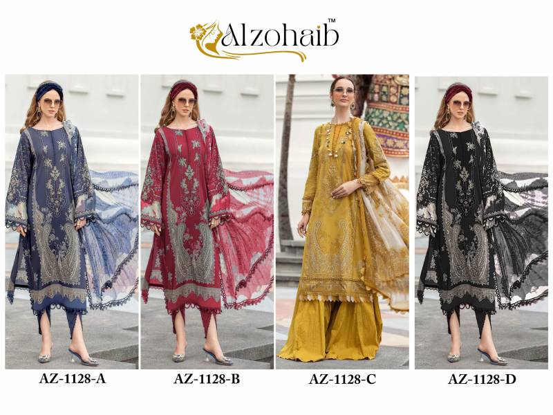 Alzohaib Az 1128 A To D Cotton Dupatta Pakistani Suits Collection