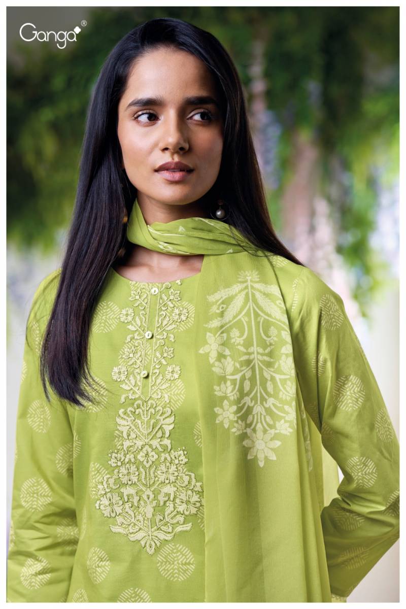 Ganga Vireya Cotton Printed Embroidered Salwar Kameez
