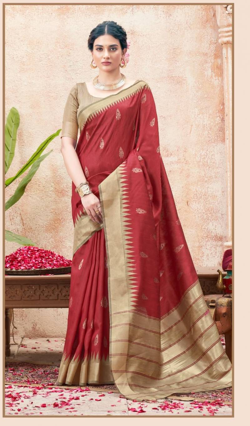 Kira Bhagalpuri Silk Handloom With Weaving Gadwal Border Saree
