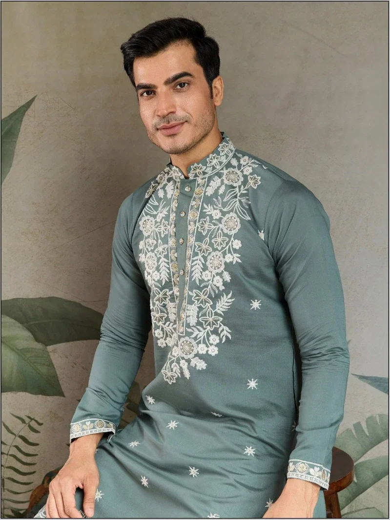 Shubhvastra The Indian Mode Rayon Thread Work Kurta