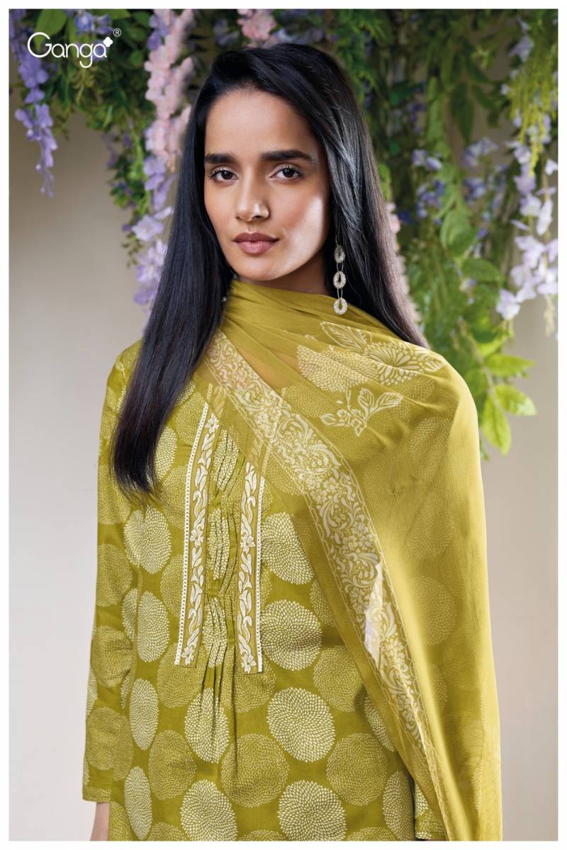 Ganga Zerina Cotton Printed Embroidered Salwar Kameez