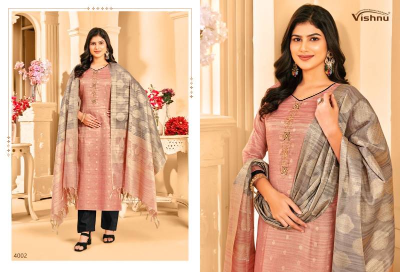 Vishnu Khanak Banarasi Tusser Butti Dress Material Collection