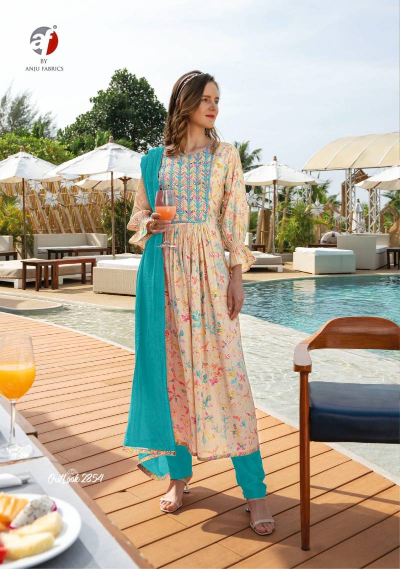 Af Outlook Viscose Blended Kurti Bottom With Dupatta Collection