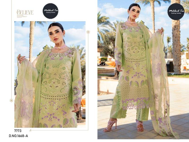 Mehboob Tex 1668 A And B Chiffon Dupatta Pakistani Salwar Suits