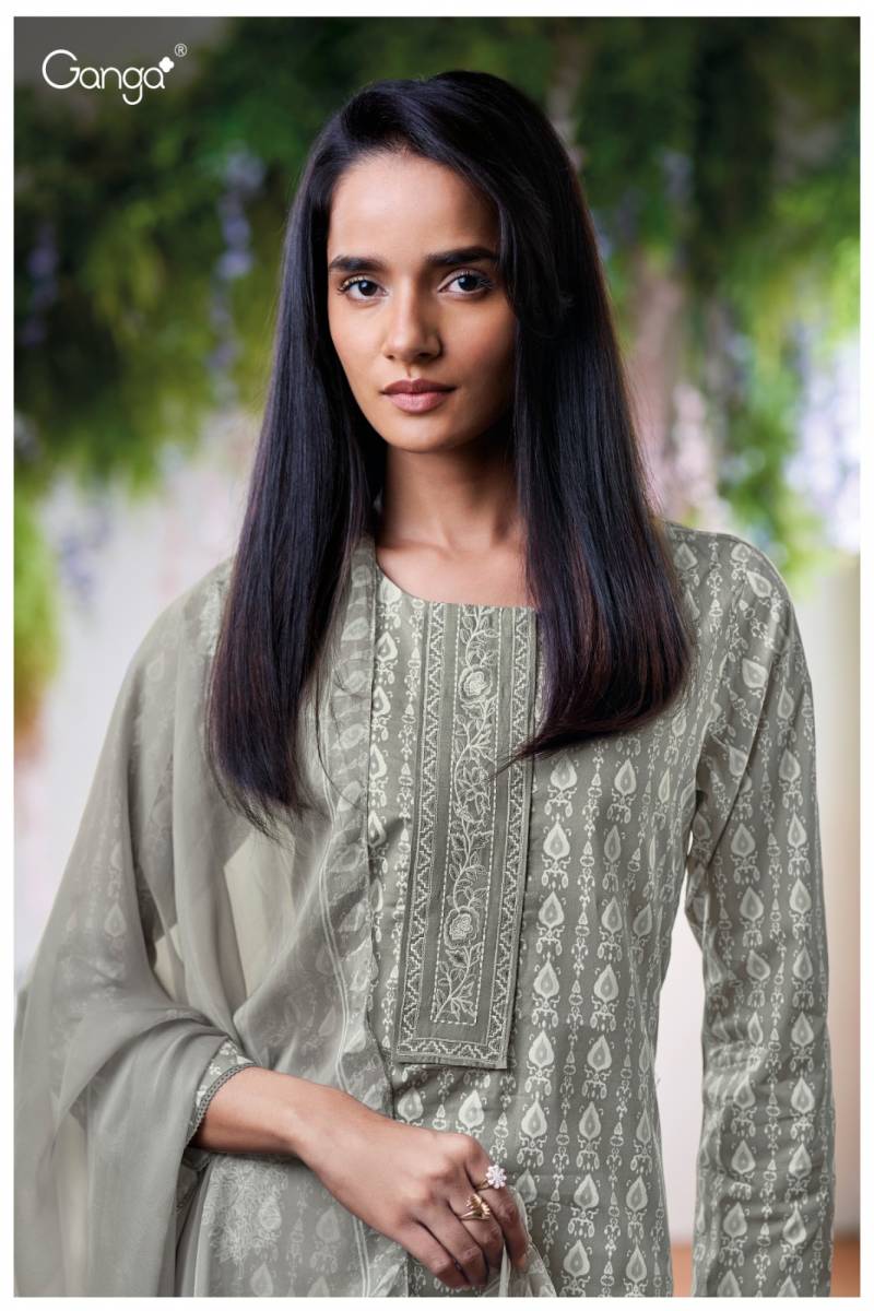 Ganga Kaelis Cotton Printed Embroidered Salwar Kameez