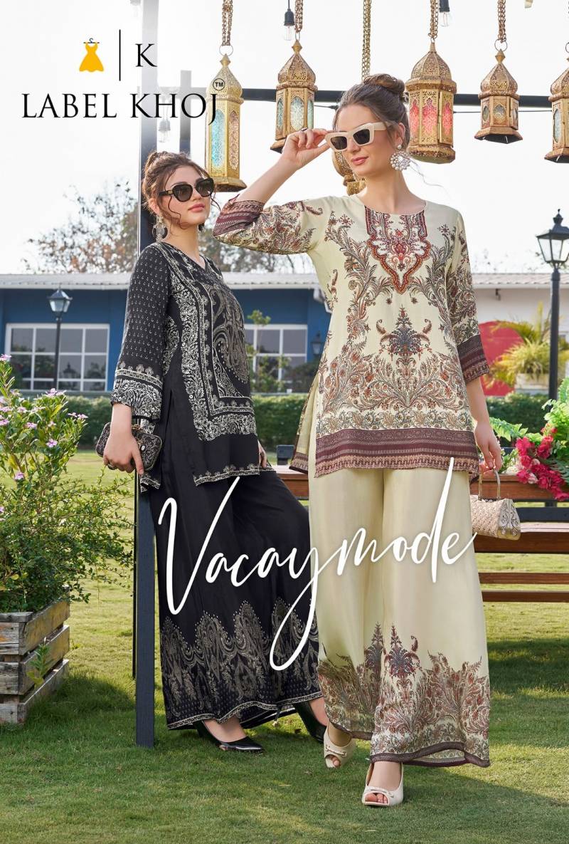 Lable Khoj Vacay Mode Viscose Maslin Co Ord Set