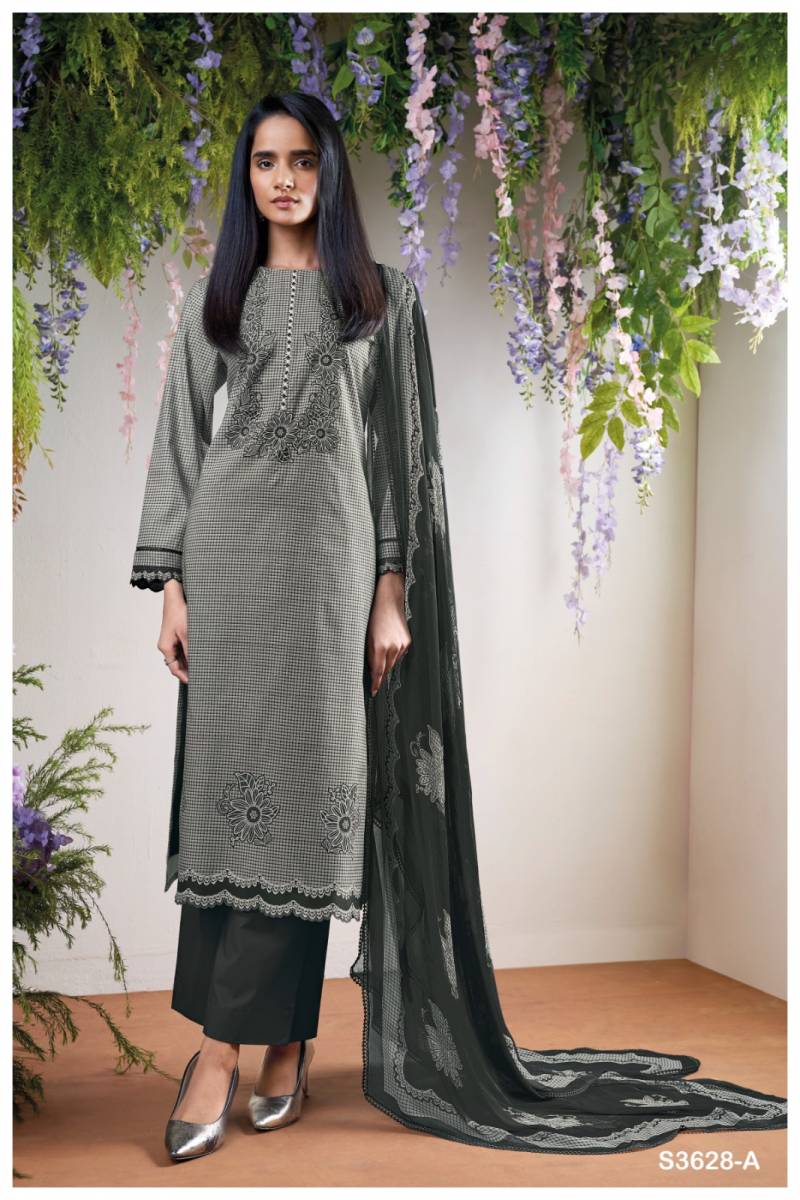 Ganga Myraavi Cotton Printed Embroidered Salwar Kameez