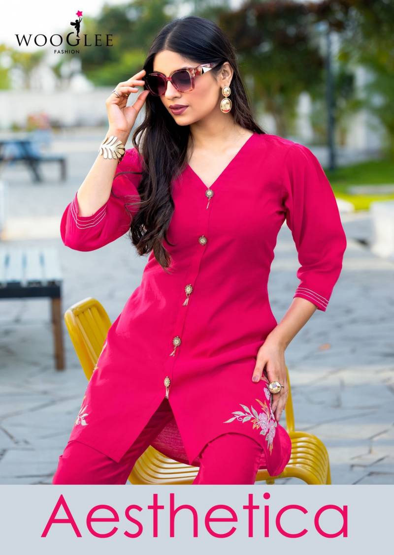 Wooglee Aesthetica Rassian Viscose Silk Stylist Co Ord Set