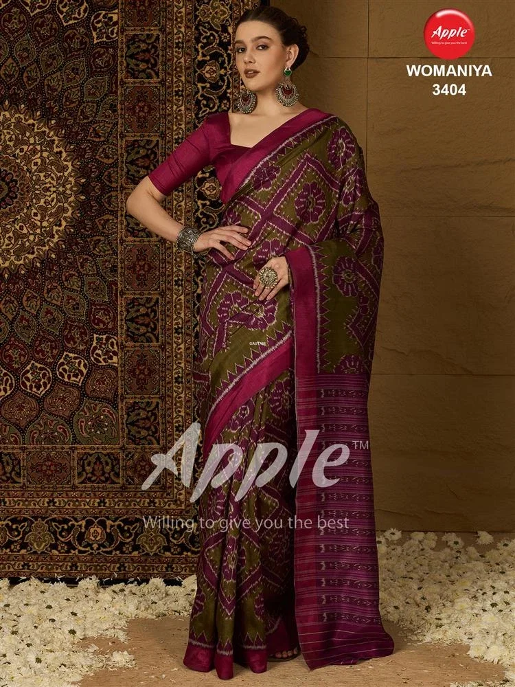 Apple Womaniya 34 Bhagalpuri Silk Printed Saree Collection