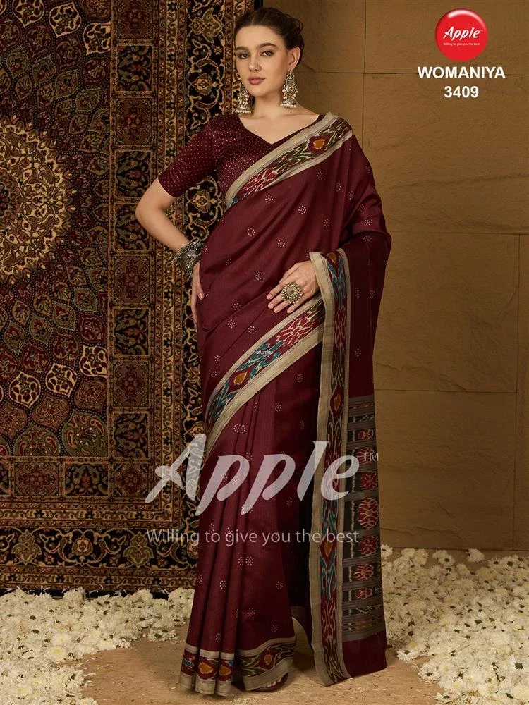 Apple Womaniya 34 Bhagalpuri Silk Printed Saree Collection