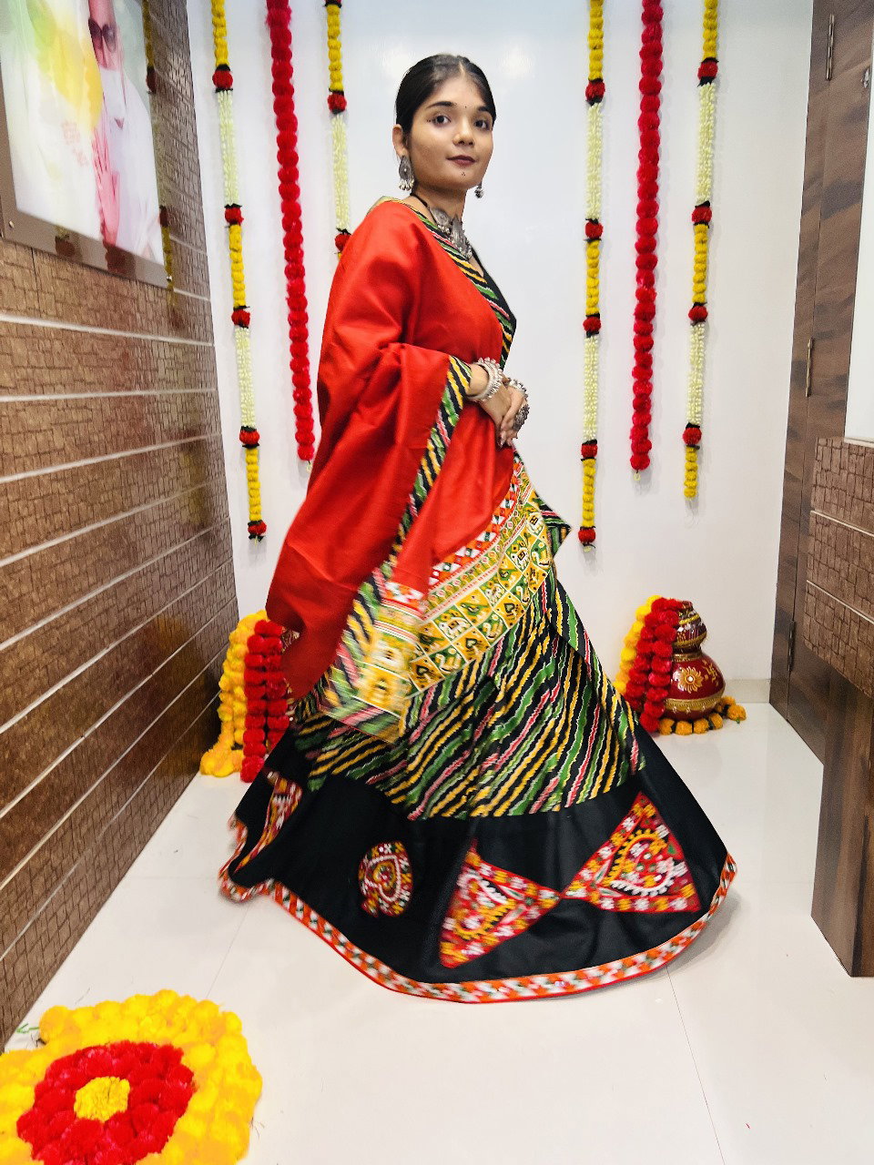 Aawiya Rajwadi Vol 7 D no. 7045 Pure Cotton Silk Printed Traditional Look Lehenga Choli