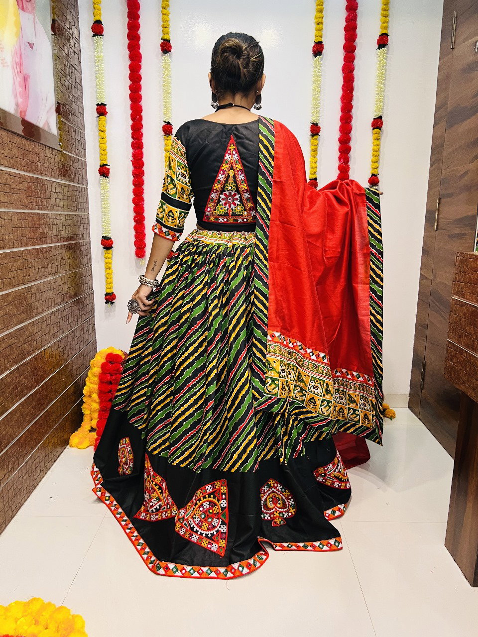 Aawiya Rajwadi Vol 7 D no. 7045 Pure Cotton Silk Printed Traditional Look Lehenga Choli