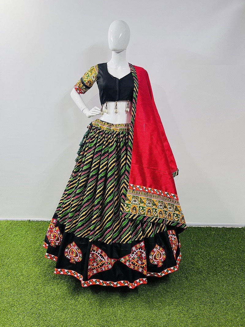 Aawiya Rajwadi Vol 7 D no. 7045 Pure Cotton Silk Printed Traditional Look Lehenga Choli