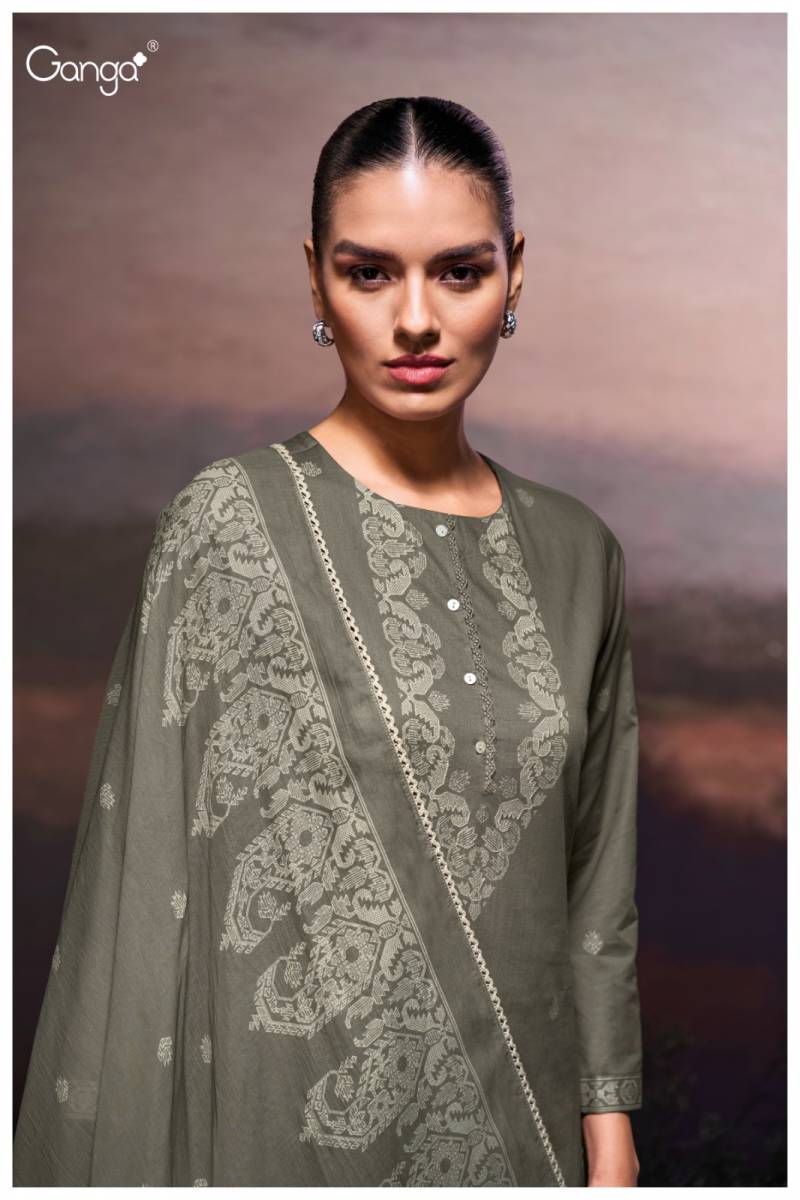 Ganga Dilara Cotton Printed Embroidered Salwar Kameez