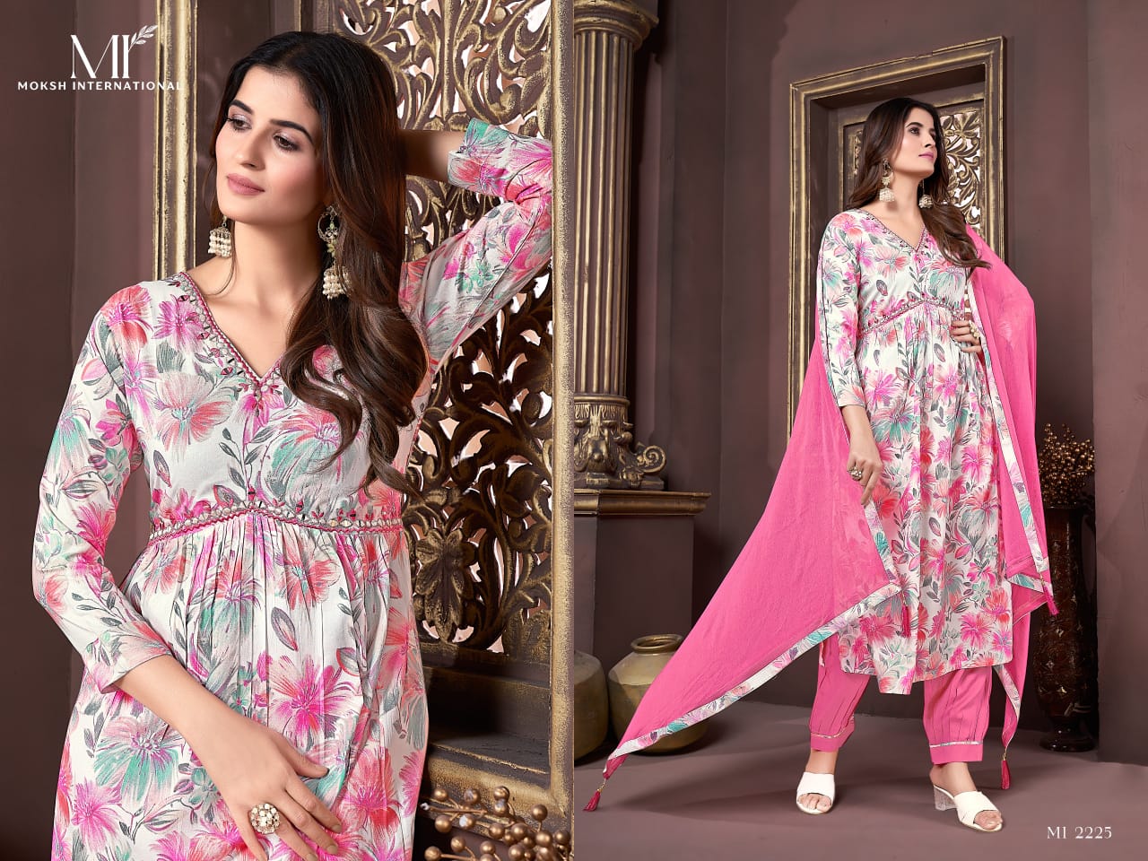 Moksh Afgani Alia Vol 1 Premium Rayon Kurti Bottom With Dupatta