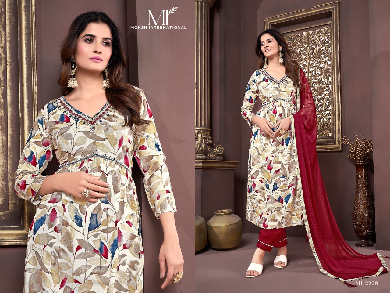 Moksh Afgani Alia Vol 1 Premium Rayon Kurti Bottom With Dupatta