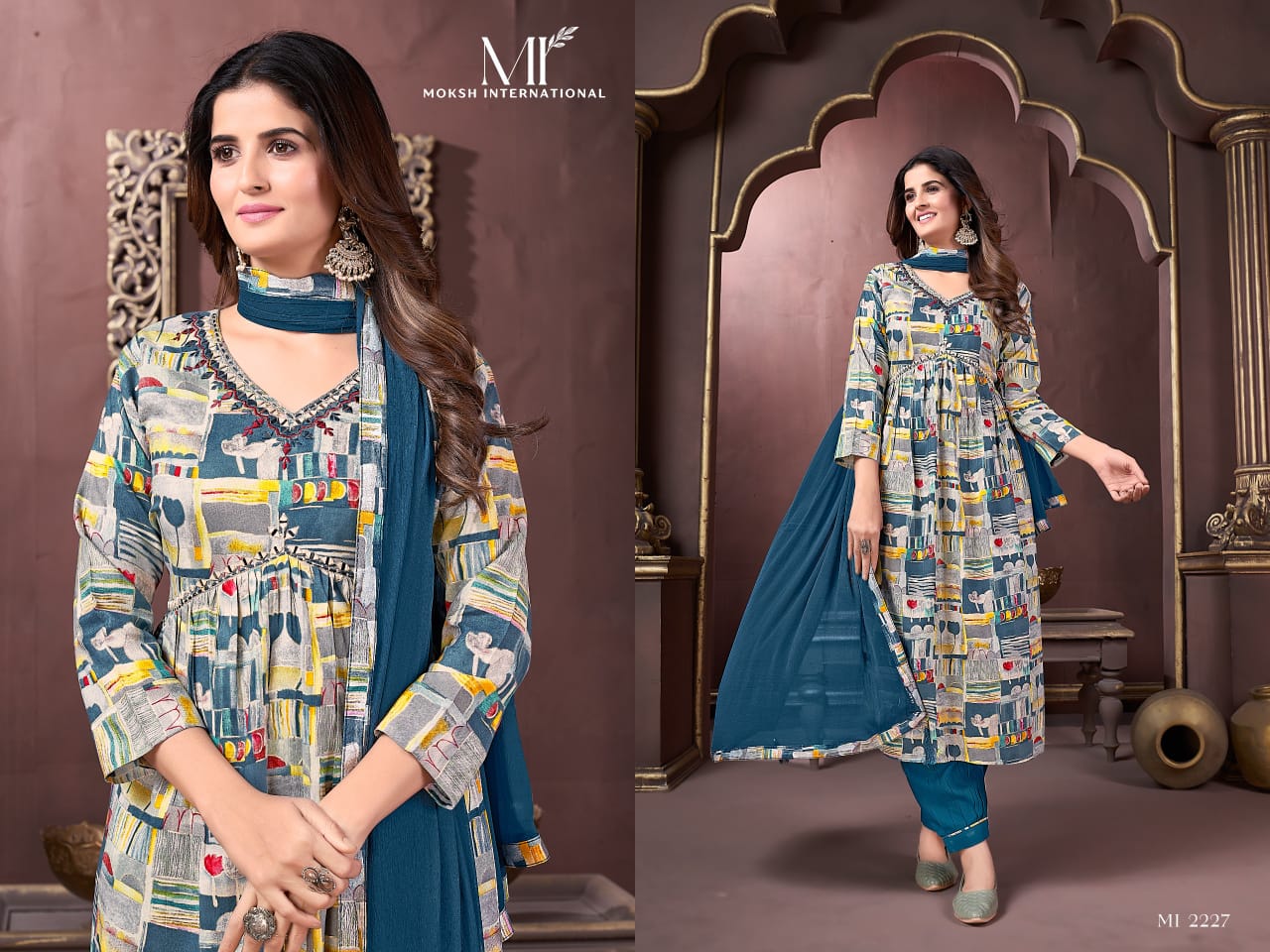 Moksh Afgani Alia Vol 1 Premium Rayon Kurti Bottom With Dupatta
