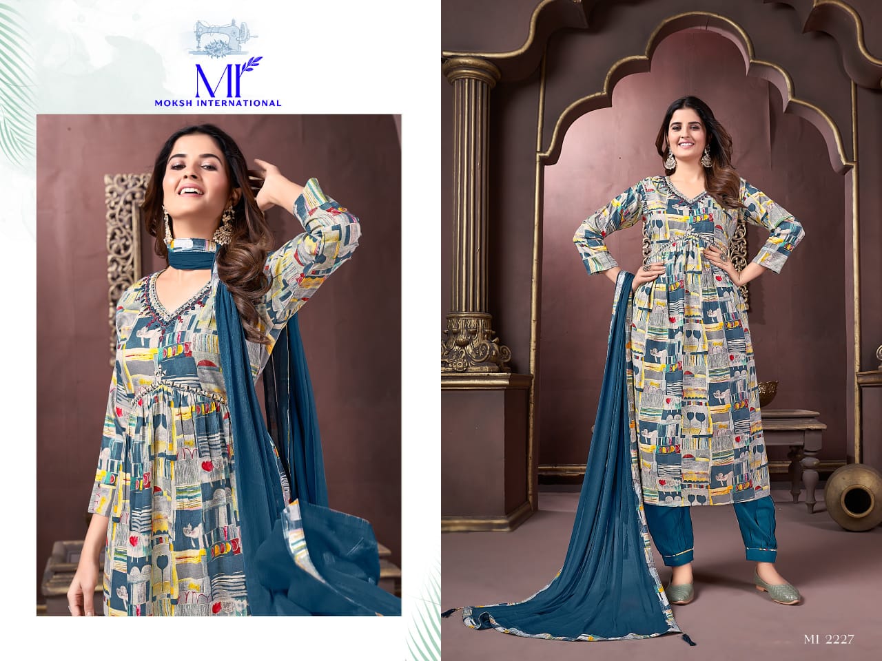 Moksh Afgani Alia Vol 1 Premium Rayon Kurti Bottom With Dupatta