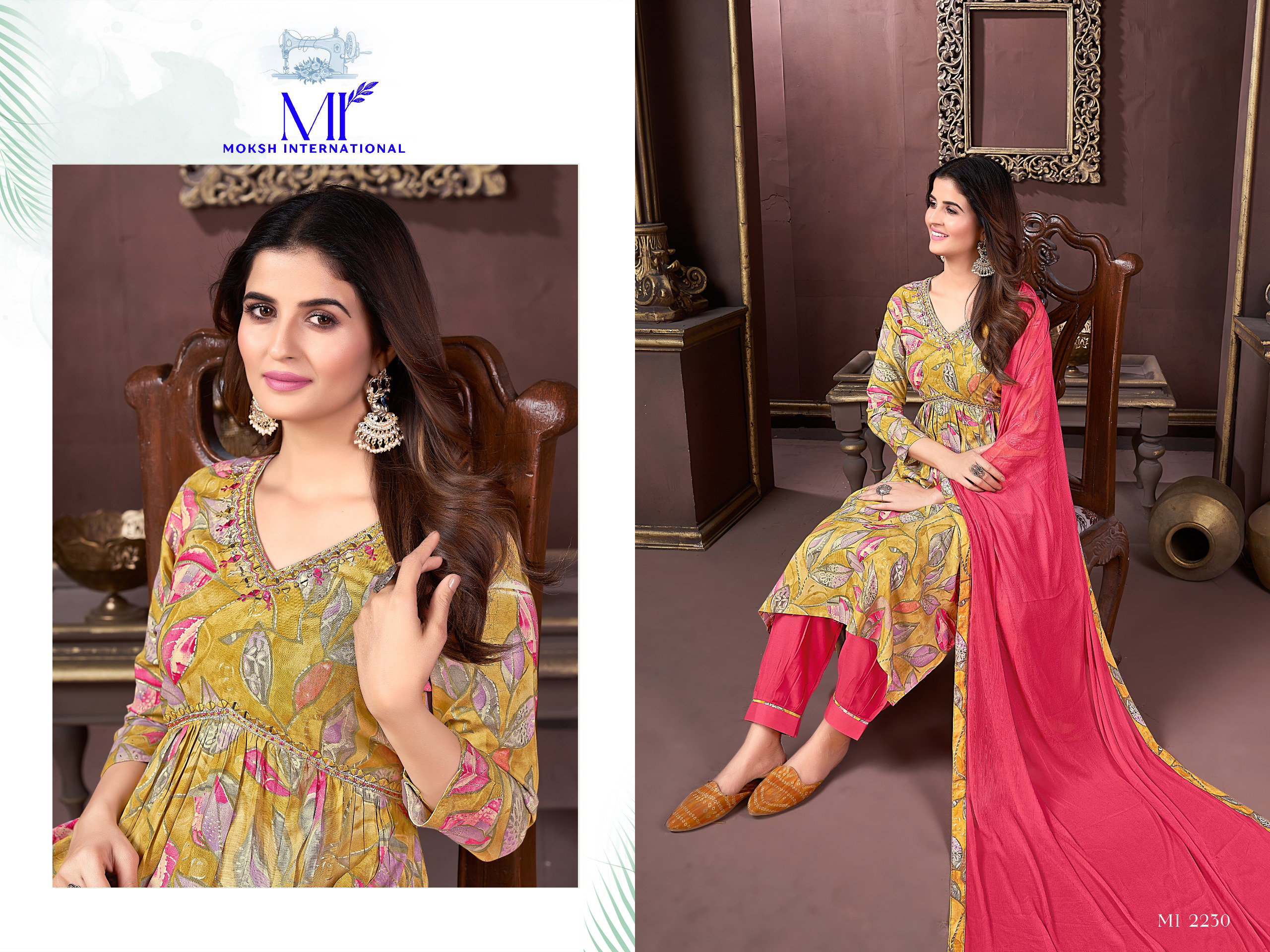 Moksh Afgani Alia Vol 1 Premium Rayon Kurti Bottom With Dupatta