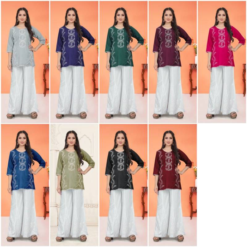 9star Fashion Money Vol 4 Stylish Chikankari Embroidered Tops Collection