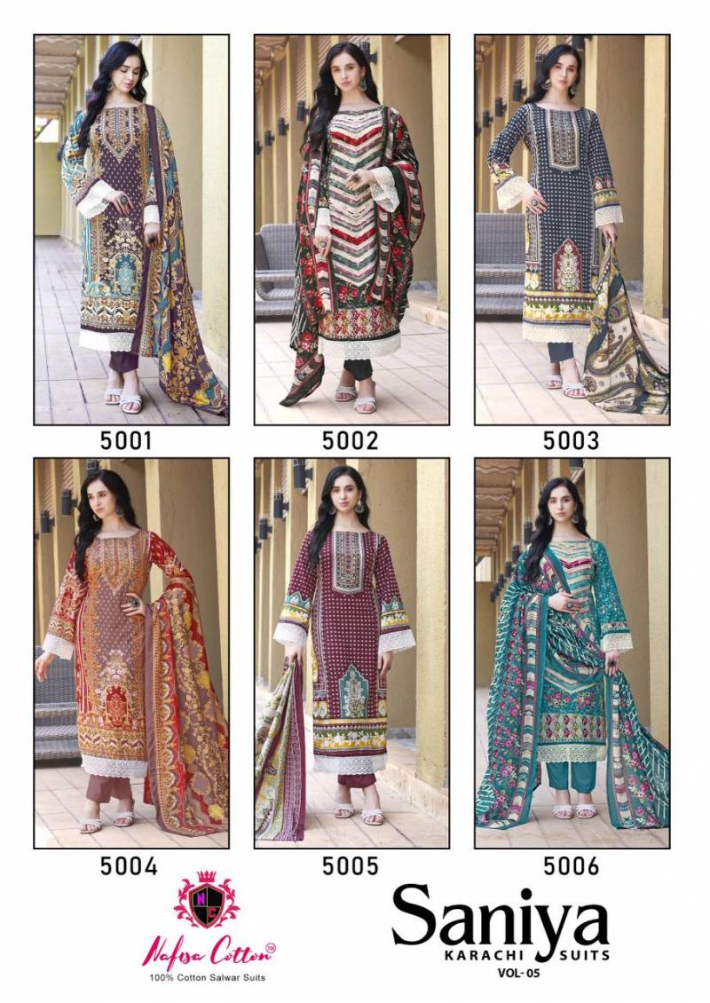Nafisa Saniya Vol 05 Karchi Cotton Printed Dress Material Collection