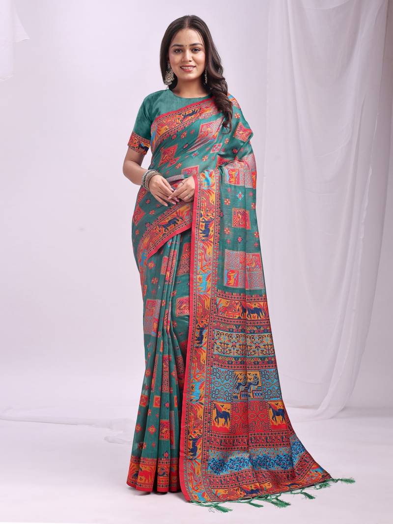 Ast Vastraloom Festive Wear Linen Cotton Sarees Collection