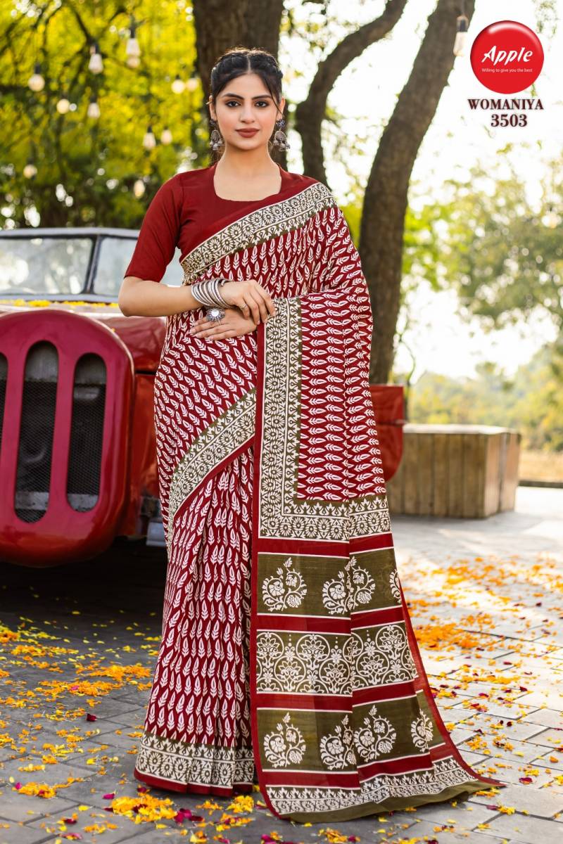 Apple Womaniya 35 Traditional Wear Bhagalpuri Silk Saree Collection