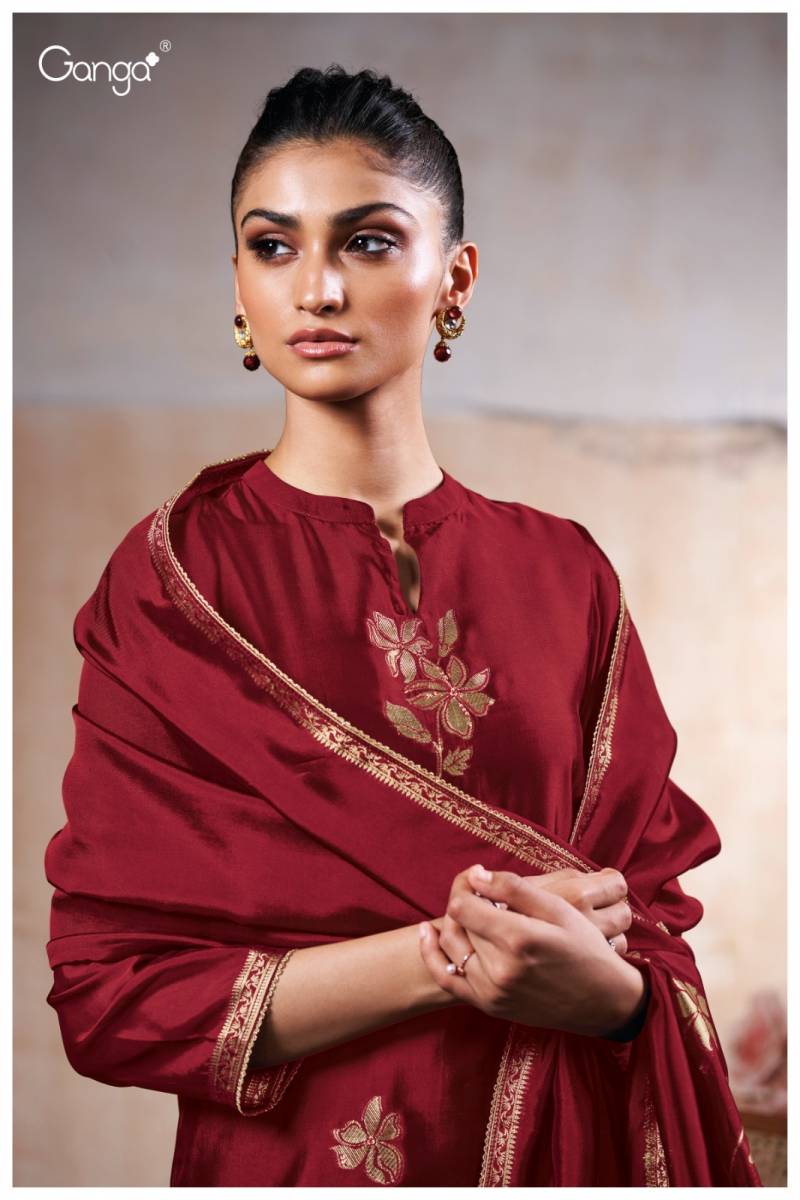 Ganga Paulina Viscose Woven Silk Jacquard Salwar Kameez