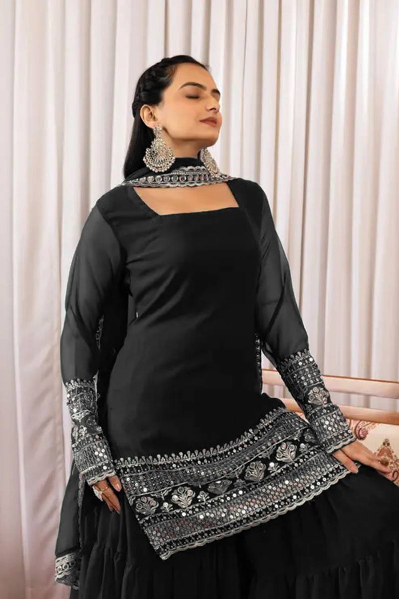 Yd 031 Beautiful Goergette Embroidered Salwar Suits Collection