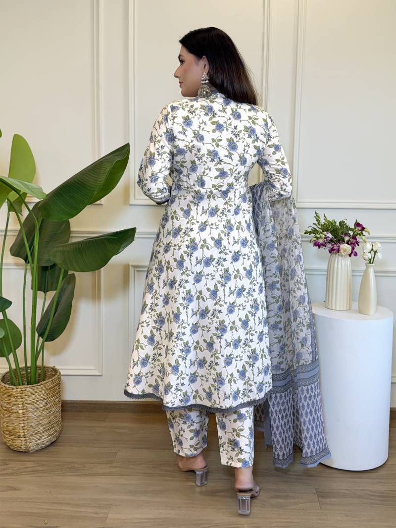 Kamini 2 Cotton Slub Floral Printed Readymade Collection