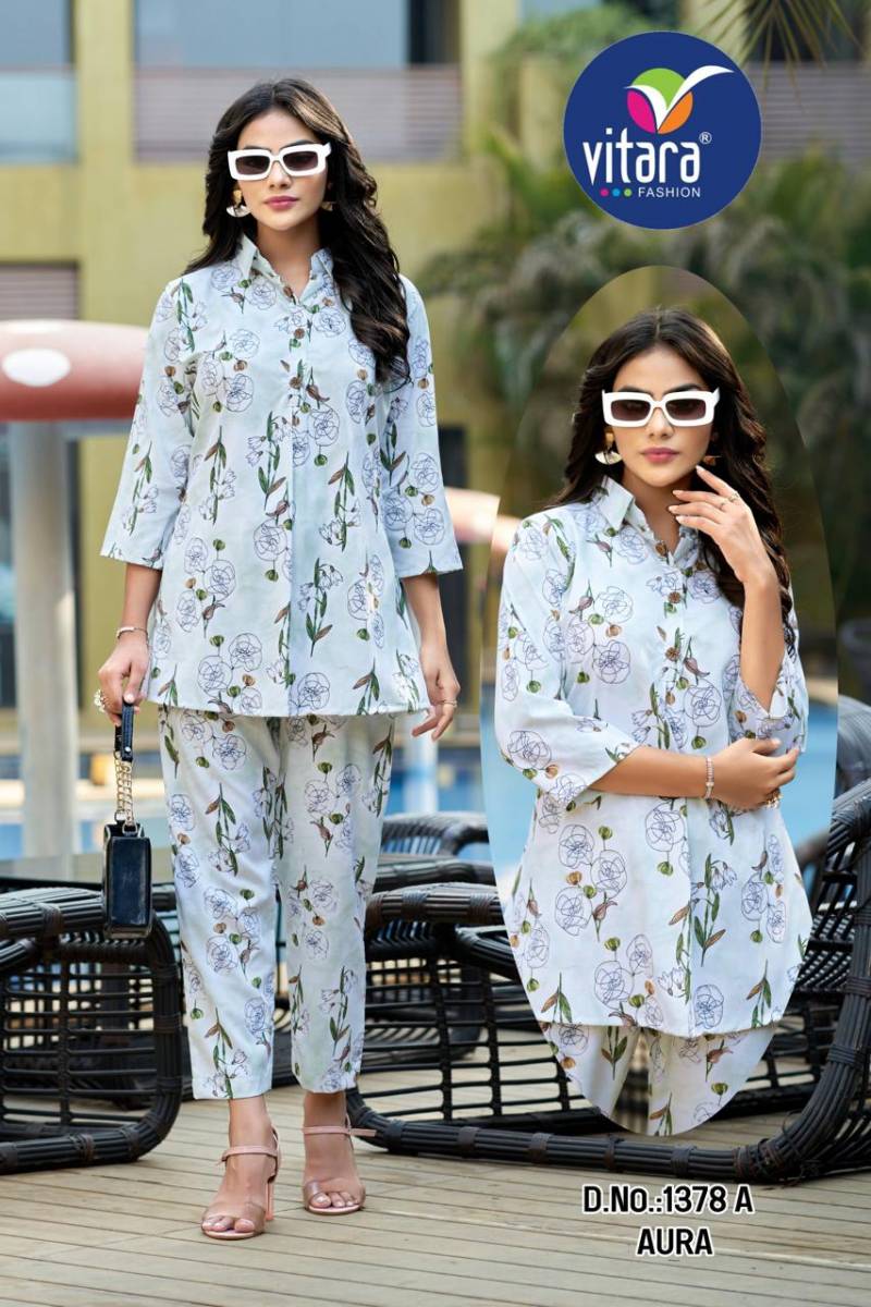 Vitara Aura Foil Printed Co Ord Set Collection