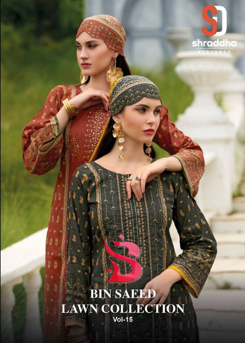 Shraddha Bin Saeed Lawn Collection Vol 15 Pakistani Suit Collection