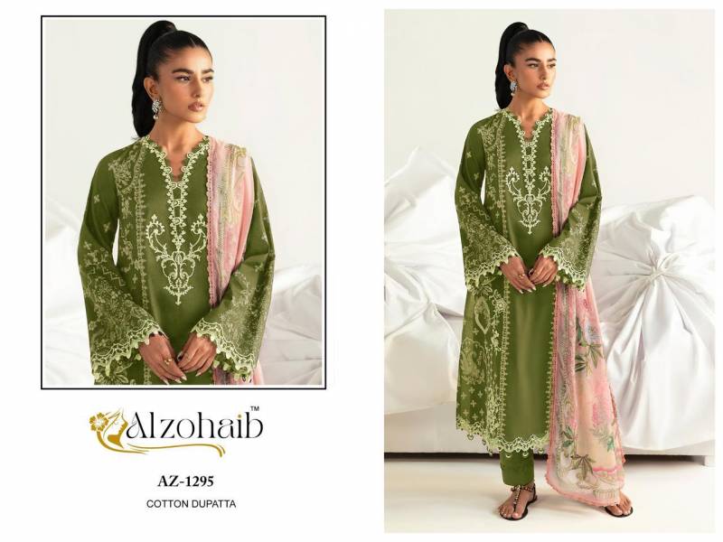 Alzohaib Az 1294 To 1300 Cotton Dupatta Pakistani Suits Collection