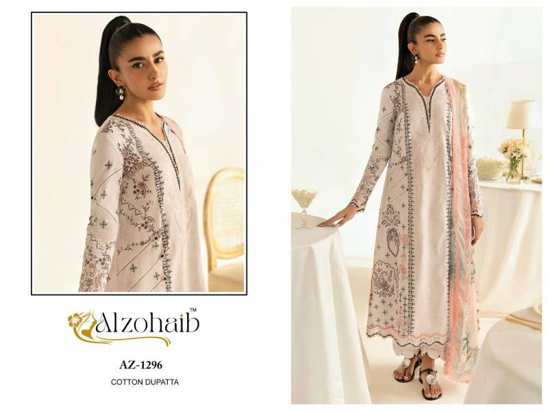 Alzohaib Az 1294 To 1300  Cotton  Dupatta Pakistani Suits Collection