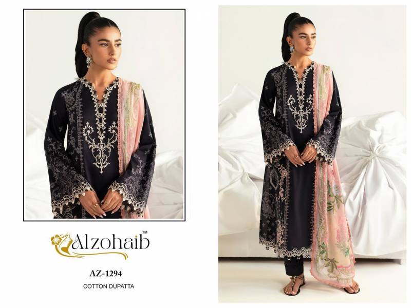 Alzohaib Az 1294 To 1300  Cotton  Dupatta Pakistani Suits Collection