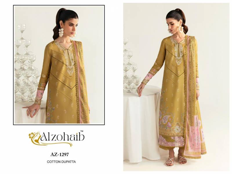 Alzohaib Az 1294 To 1300  Cotton  Dupatta Pakistani Suits Collection