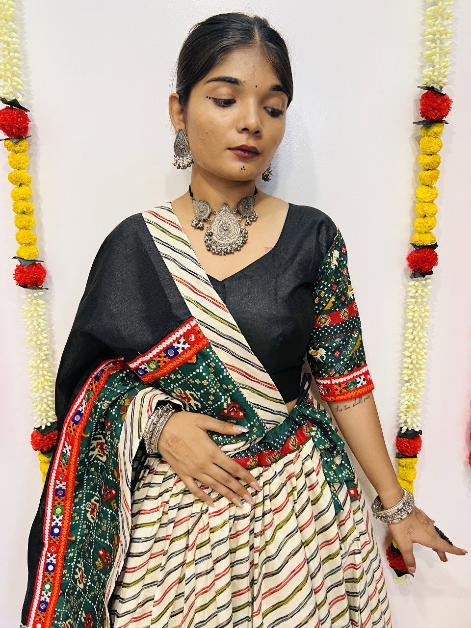 Aawiya Rajwadi Vol 7 D no. 7048 Pure Cotton Silk Patola Print Lehenga Choli